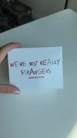 We’re Not Really Strangers: Kids Edition is such a simple way to create meaningful conversations and make lasting memories with your kids. ❤️ #SUMMERSALE #WereNotReallyStrangers #FamilyGameNight #ParentingIdeas #MeaningfulMoments