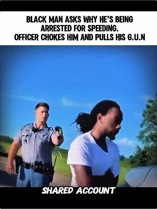 BLACK MAN ASKS WHY HE'S BEING ARRESTED FOR SPEEDING. OFFICER CHOKES HIM AND PULLS HIS G.U.N #cops #copstiktok #new #foryourepage #police #trending 