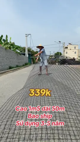 Lưới nhựa HDPE làm hàng rào ao vườn, trang trại, quây cây trồng. Cao 1m5 dài 50m. Bao ship #xuhuongtiktok #luoinhuanguyensinh #nongnghiep #trangtrai #channuoi 