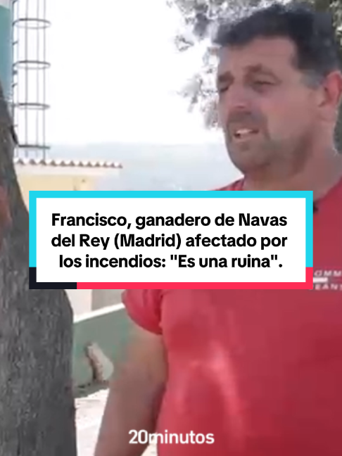 Francisco, ganadero de Navas del Rey (Madrid) afectado por los incendios: 