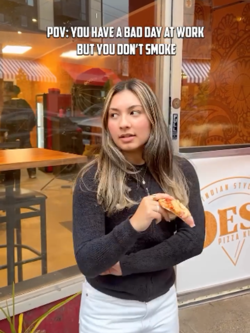 Bad day at work? Pizza can sort it out for you 😉 Visit today at Desi Pizza Kitchen! #PizzaLovers #Foodiea #SeattleFoodies #DesiPizza #FoodLovers