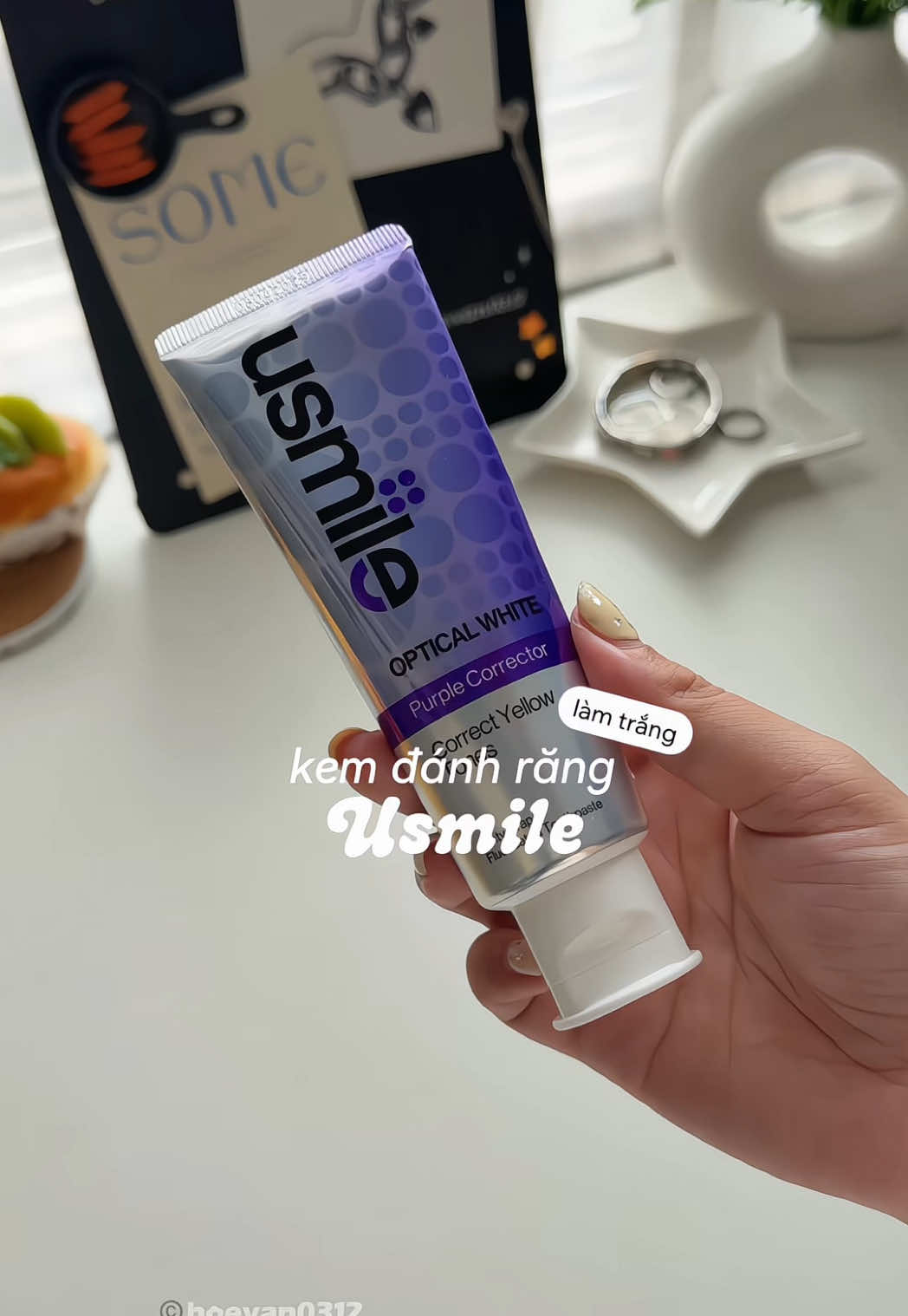 đừng thấy kem đánh răng vị nho mà nuốt nha mấy má 🍇😂 #kemdanhrang #rangmieng #kemdanhtrangrang #usmile  #nhaxinhcunghoevan  
