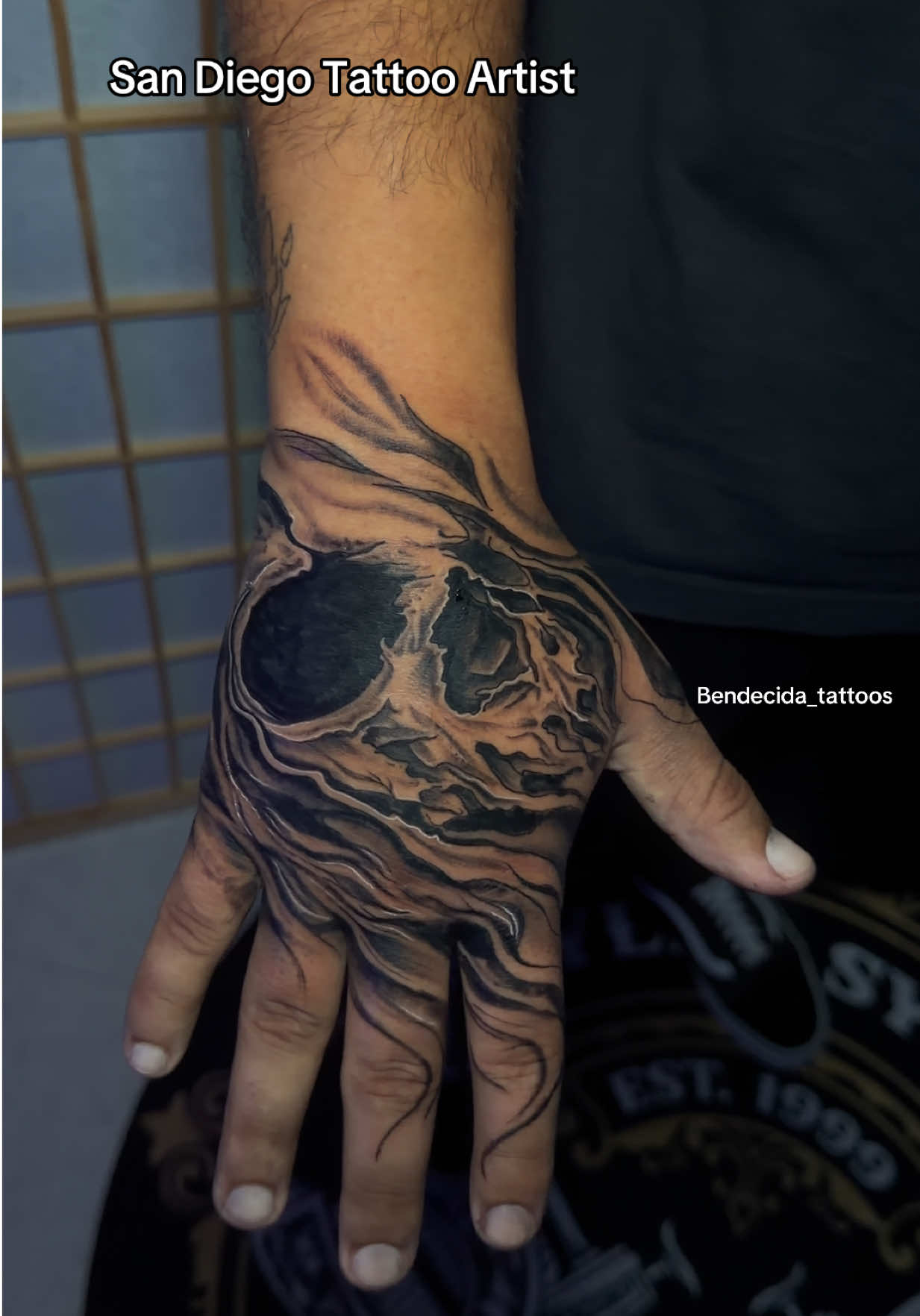 Now booking for August and September  San Diego Tattoo Artist #sandiegotattooartist #sandiego #sandiegotattoo #skulltattoo #handtattoo 