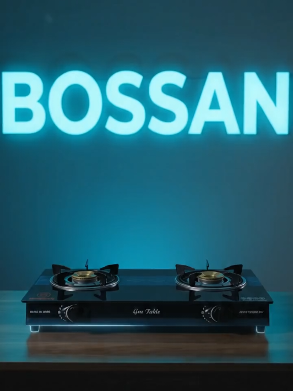 Bếp gas đôi dương kính - Bossan/ASIA đầu đốt bằng đồng