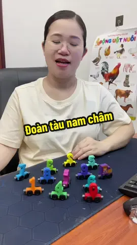 Đồ chơi đoàn tàu nam châm số cho bé #alababyshop #dochoidoantaunamcham #doantaunamchamso #doantaunamchamchuso 