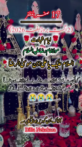 شہادت امام موسیٰ الرضا علیہ السلام 😭😭😭 #yamuhammadص #yaalimadadع #yahassanmujtabaع #yahussainعُ🙏🏻🚩🚩 #yaabbasalamdarع🚩💔😭