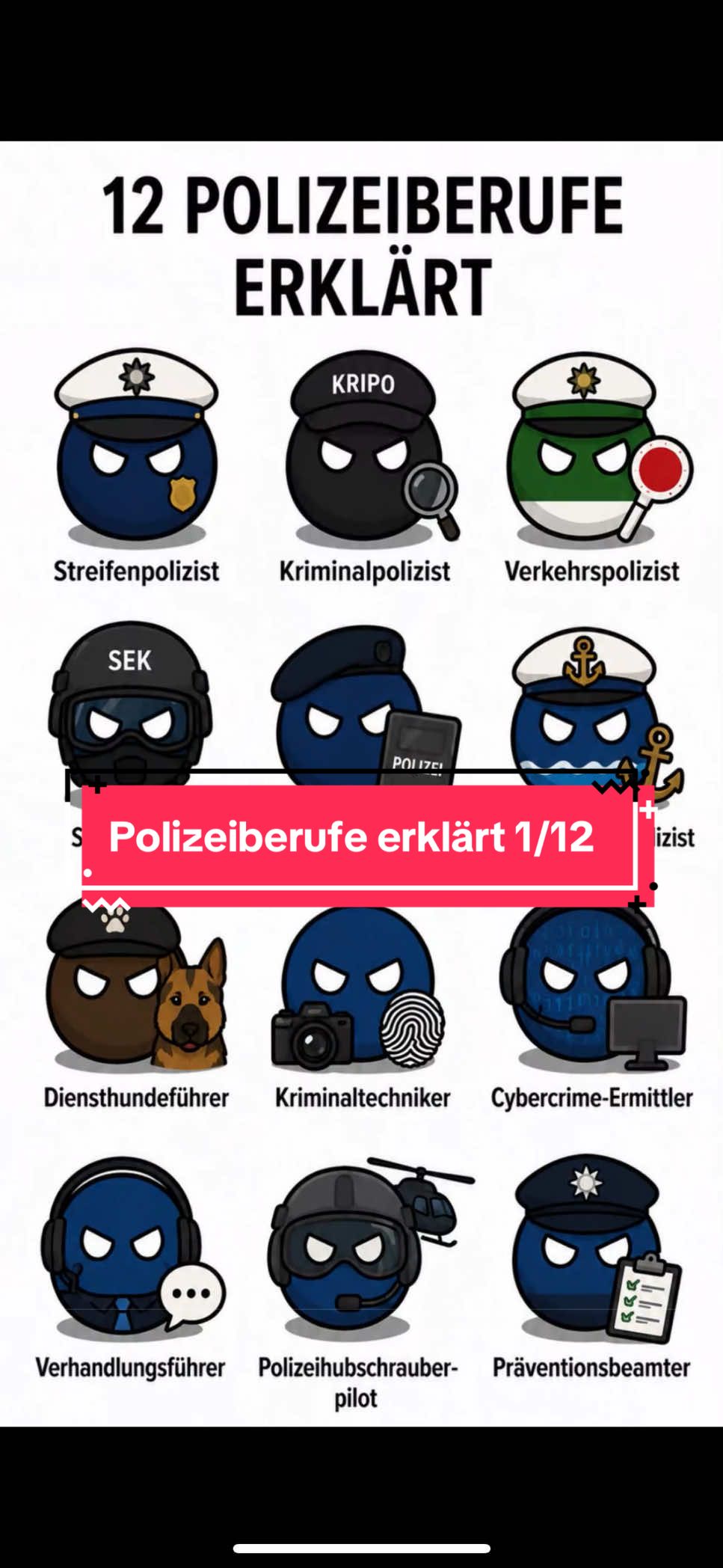 Welcher Beruf soll als nächstes erklärt werden ?  #fy #polizei #lernenmittiktok #fyp 