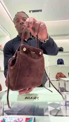 Prada Carry mini suede handbag• #prada #carry #minibag #suede 
