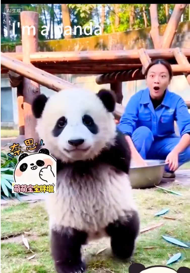 Cute panda #panda #cuteanimals #foryoupage #funny 