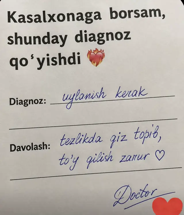#kasalhona #diagnoz #uylanish