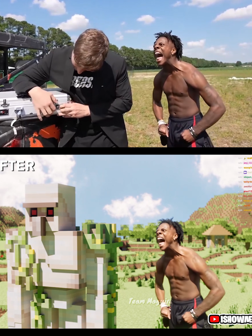 iShowSpeed In Minecraft 💀 #ishowspeed #memes #Minecraft #edit #fyp 