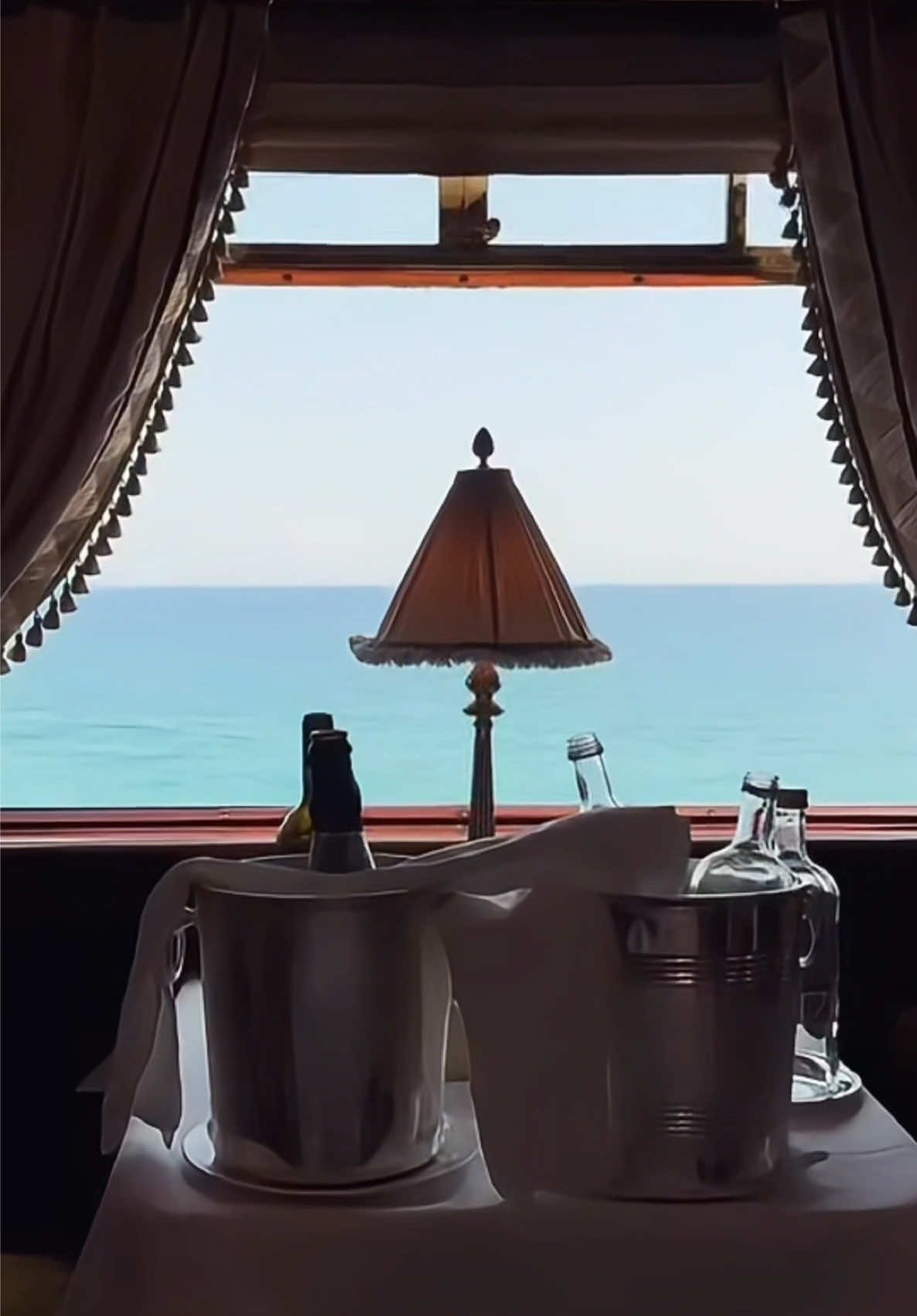 The most elegant train ride 🥂✨ #fyp #orientexpress #traintok #trainride #quietluxury 