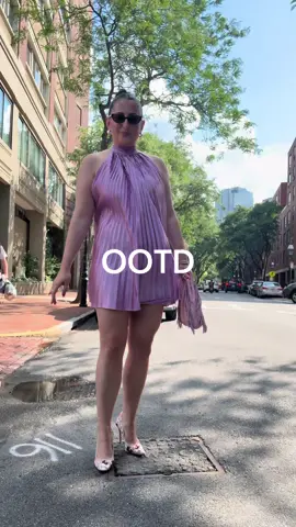 My moms friend told me I looked like I was straight out of sex and the city when I walked into the bridal shower!! (Best compliment ever?!) Dress: L’IDÉE from @renttherunway  Shoes: @Ted Baker  Bag: @MAJE from RTR Sunglasses: @Warby Parker 