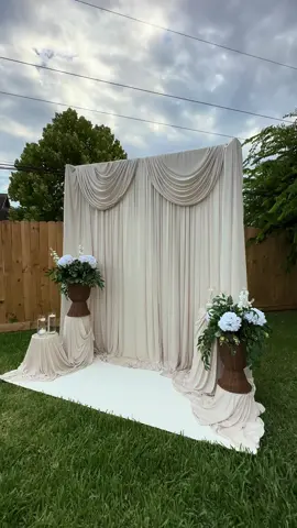 POV: Your dream backdrop just became reality. 🤍✨ #WeddingDecor #DrapedBackdrop #WeddingInspo #EventDecor