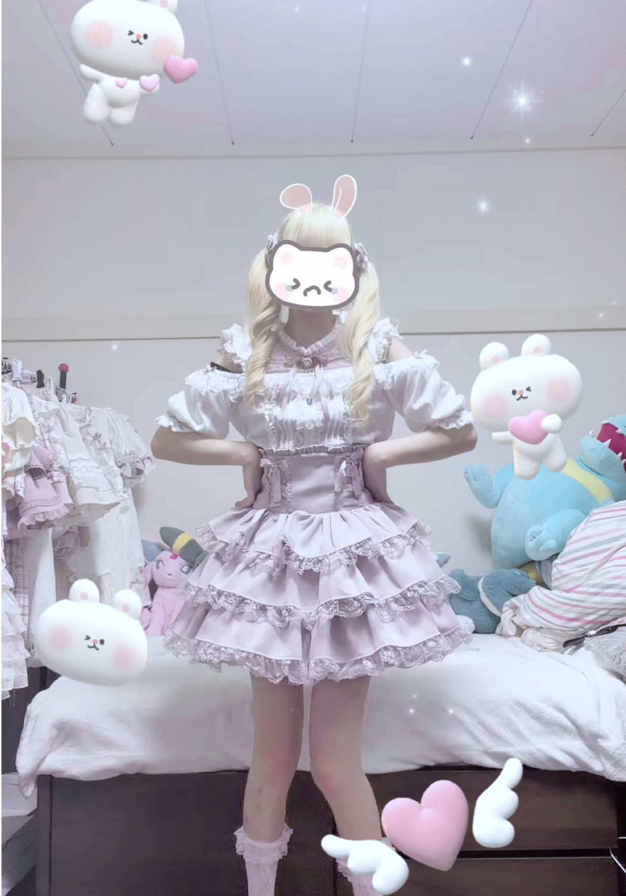 MARSのスカートにめいどりーみんのパニエ履いたら可愛さ爆誕してで激甘アイドルになれちゃうの>  ̫ <🎀量産型 #lizlisa #jfashion #양산형 #jiraikei 