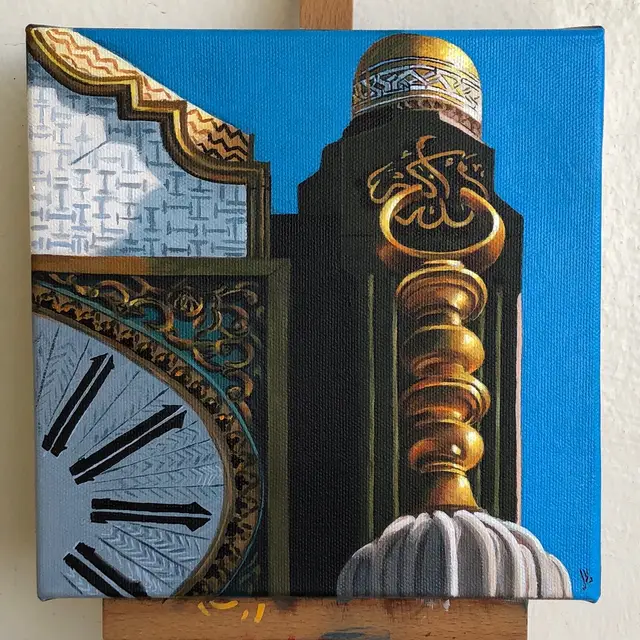 مساء الروحانية 🤍#المدينة_المنوره #اكسبلووووورررر #acrylic #art #acrylic 