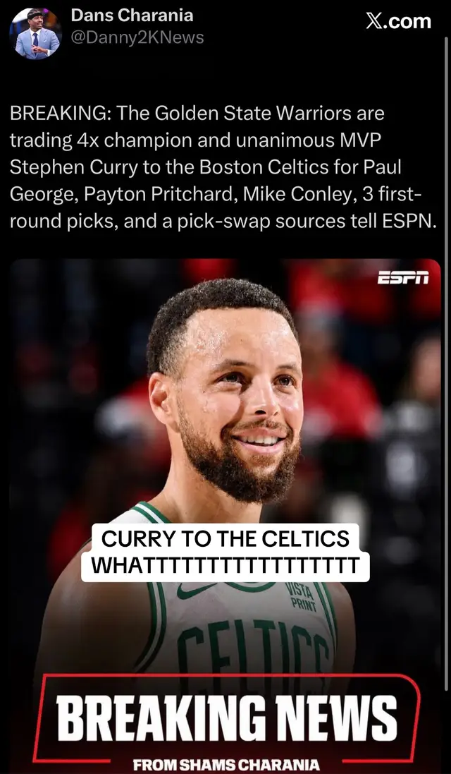 STEPHEN CURRY TO THE BOSTON CELTICS WHATTTTTTTTTTT?!