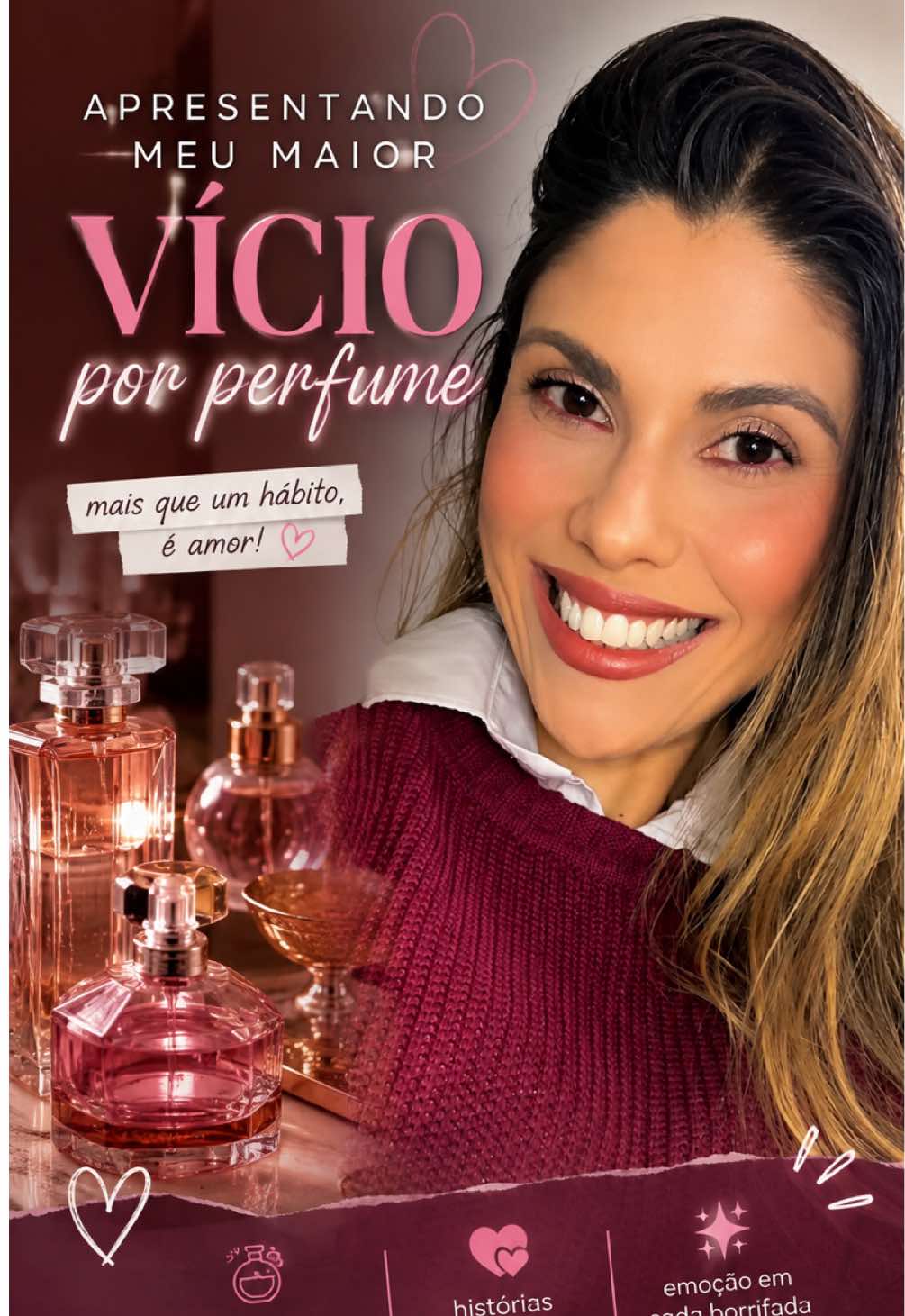 Tá, acho que chegou a hora de admitir… 😅 Meu maior vício é perfume!  Não é só sobre cheirar bem. Cada fragrância me faz sentir uma versão diferente de mim, desperta lembranças e transforma até os dias mais comuns. Se você também acredita que perfume é muito mais do que um acessório, seja bem-vinda ao clube! 💖 Agora me conta: quantos perfumes você tem hoje na sua coleção? 👀👇 #perfumelovers #viciadaemperfumes #fragrancia #dicadebeleza #cheirosa