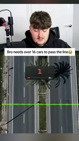 BRO NEEDS OVER 16 CARS TO PASS THE LINE😭 #streamerclips 