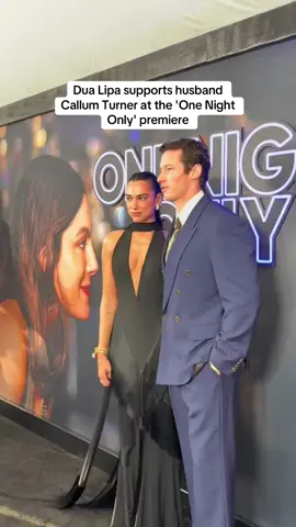 #DuaLipa supports husband #CallumTurner at the #OneNightOnly premiere in NYC ❤️
