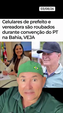 Prefeito e vereadora diz que tiveram celulares furtados durante convenção do PT na Bahia. #noticias #roubo #celular #furto #bahia 