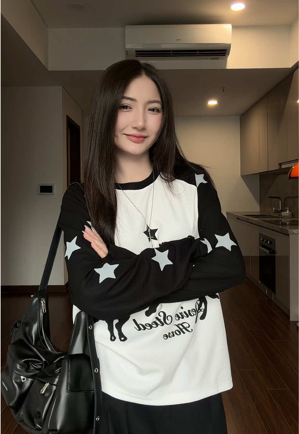 Áo thun raglan ngôi sao dài tay #aothundaitay #aothunraglan #aothunnamnu #aothunnu 