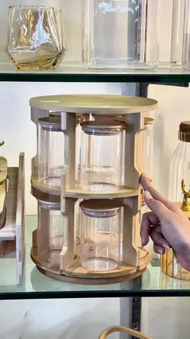Glass spice jar set with bamboo wood stand  Available at Ideal store at unbelievable price  For Order contact Whatsapp 0️⃣3️⃣1️⃣9️⃣-6️⃣9️⃣7️⃣0️⃣8️⃣8️⃣5️⃣ ##LuxurySpicejar##GlassSpiceJar##IdealStores##MasalaJars##KitchenUtensils