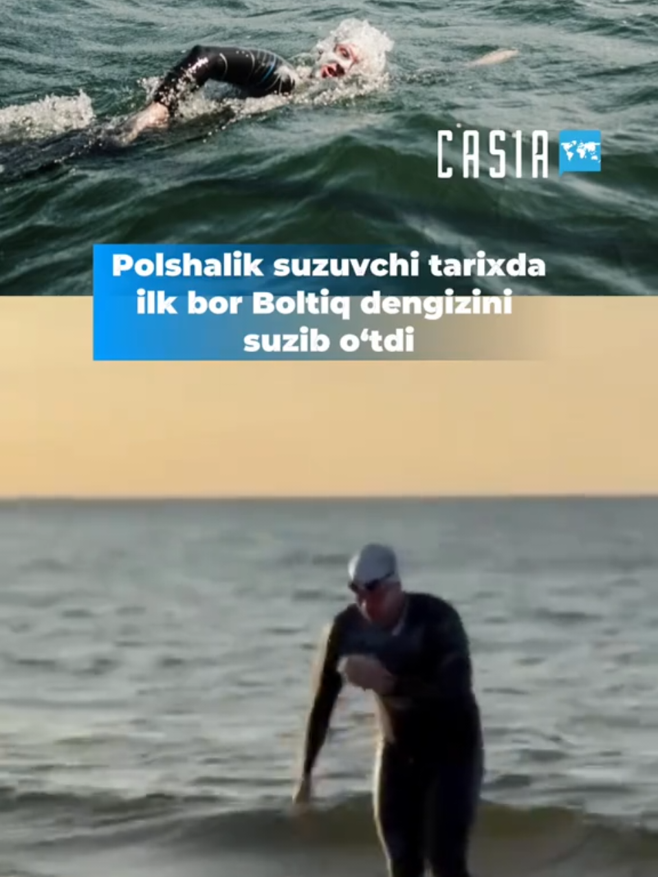 🏊🏻‍♂️ Ikki sutkadan ortiq tinimsiz suzgan suzuvchi Boltiq dengizini zabt etdi 31 yoshli polshalik suzuvchi Bartlomey Kubkovskiy tarixda birinchi bo‘lib Boltiq dengizini Shvetsiyadan Polshagacha suvdan chiqmasdan va hamrohlik qilayotgan qayiqqa tegmasdan suzib o‘tdi. Sportchi qariyb 160 kilometr masofani 55 soatda bosib o‘tdi. Bu uning ushbu marrani zabt etish yo‘lidagi beshinchi urinishi bo‘ldi. Kubkovskiy ikki sutkadan ortiq vaqt davomida kuchli to‘lqinlar, sovuq suv va shamolga qarshi suzdi. O‘ta charchoq sabab suzish vaqtida unda gallyutsinatsiyalar ham kuzatildi. Shunga qaramay, u marraga muvaffaqiyatli yetib bordi. Ultra Baltic Swim loyihasi doirasida amalga oshirilgan ushbu suzish xayriya maqsadini ham ko‘zlagan bo‘lib, saraton kasalligiga qarshi kurashni qo‘llab-quvvatlovchi Cancer Fighters jamg‘armasi uchun qariyb 185 ming yevro mablag‘ yig‘ildi.