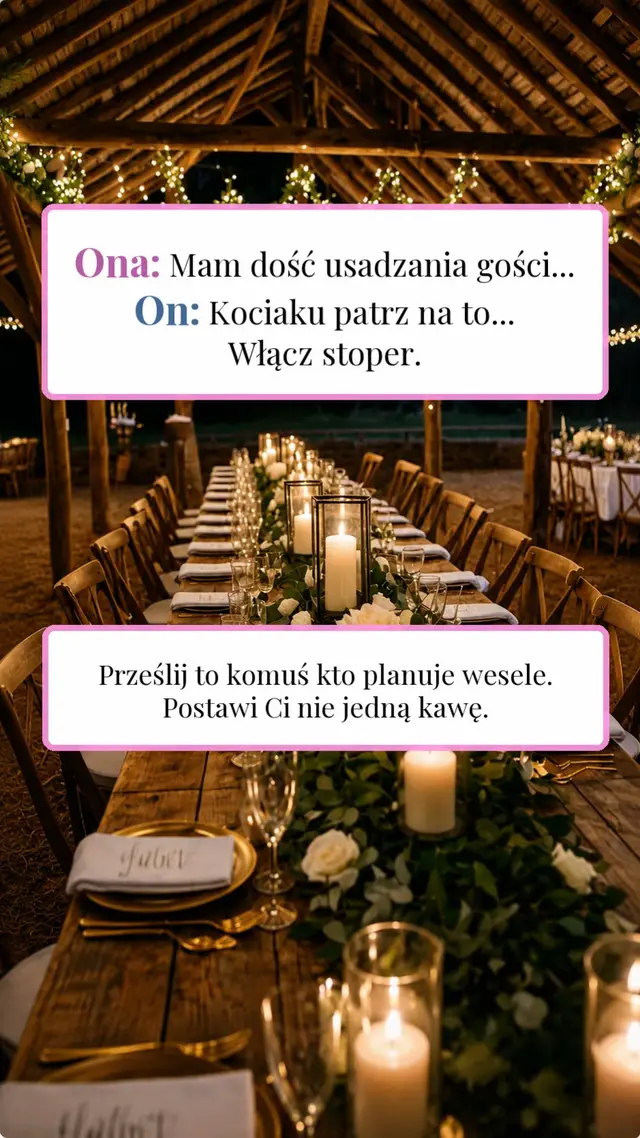 Usadzanie gości weselnych to problem, z którym mierzy się praktycznie każda para młoda. Tworzenie planu stołów, ustawianie rodzin, par, dzieci oraz osób, które nie powinny siedzieć razem, potrafi zająć wiele godzin. Dlatego stworzyliśmy inteligentny planer usadzenia gości, który automatycznie proponuje układ stołów na podstawie ustawionych reguł. Ty decydujesz, a aplikacja wykonuje najbardziej czasochłonną część pracy. Zapisz tę karuzelę, jeśli planujesz ślub lub wyślij ją komuś, kto właśnie walczy z listą gości. 🤍 #jakusadzicgosci #planstolowweselnych #listagosciweselnych #organizacjawesela #slub2027