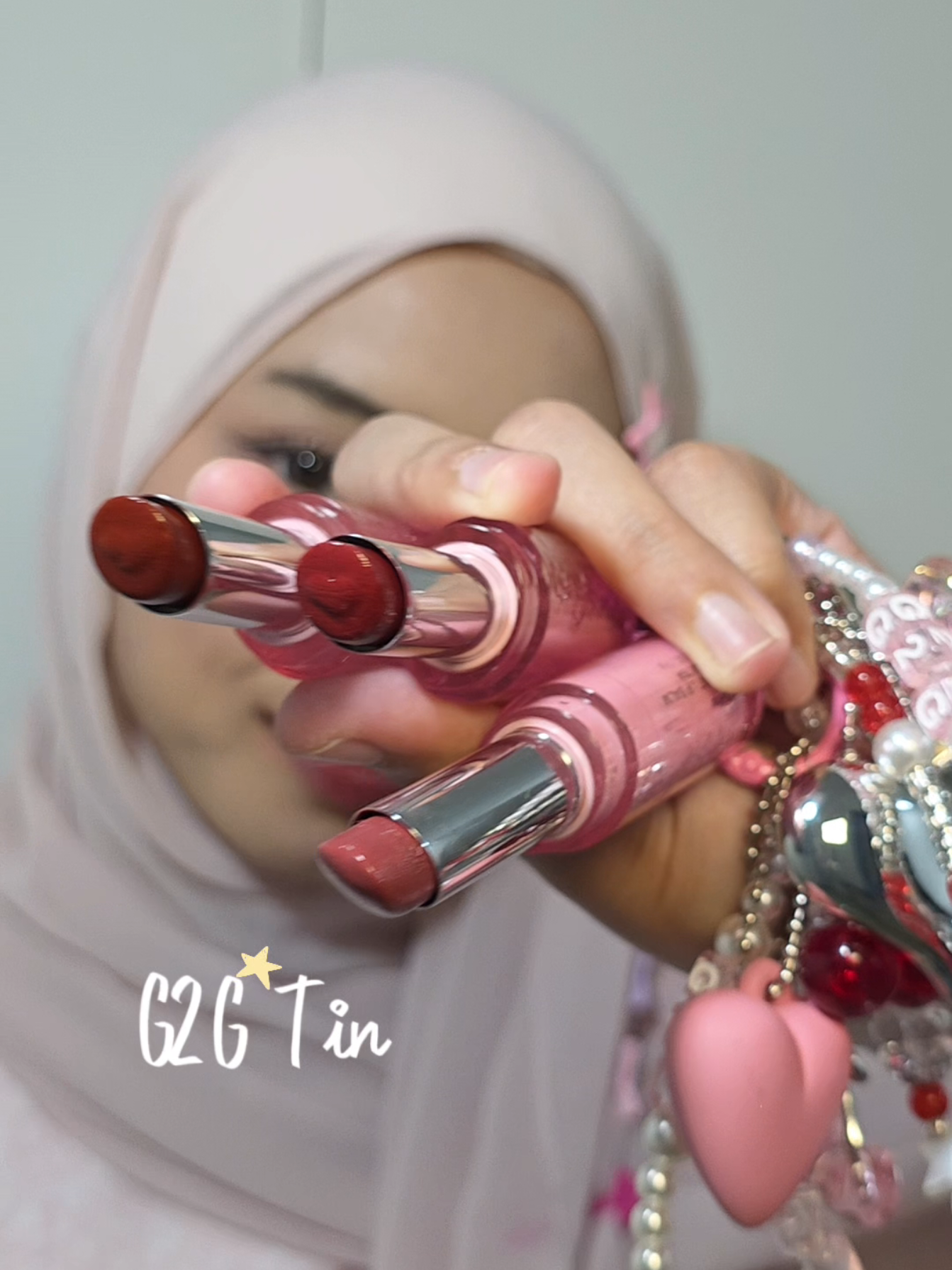 cutesy trinkets on mh lipbalm!!! 🤭💗 #g2gtintedlipbalm #g2glipbalm #g2glips #cushionmy #g2gmy 