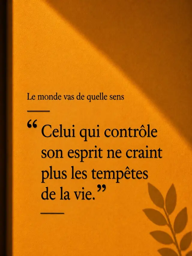 Voici un peu d'inspiration pour votre journée ! Il est important de prendre le contrôle de votre vie et de façonner votre propre parcours. Continuons à nous inspirer les uns les autres dans notre quête de grandeur !  FR. Here’s a little inspiration for your day! It’s important to take control of your life and shape your own journey. Let’s continue to inspire one another in our pursuit of greatness!  Ang. #quotes #inspiration #esprit #controle sa vie #viral 