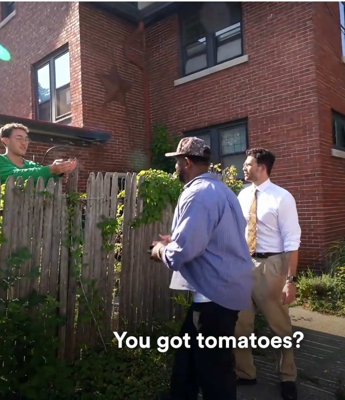 went canvassing for Francesca Hong in Wisconsin and a fan recognized us and offered tomatoes #hasanabi #francescahong #wisconsin #canvassing #madison 