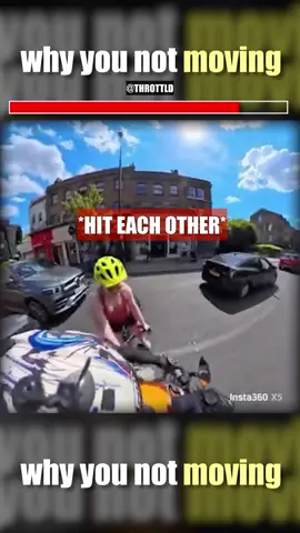 She crashed into a biker told him to look next time then turned around and rode straight into a car 😡😂 karma was RIGHT there 💀#karensoftiktok #biker #foryoupage #viral #karma 