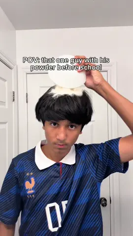 That one guy with his powder before school😭😭 | products used in the video from @BASED #basedbodyworks #texture #wavyhair #straighthair #hairproducts @BASEDalt @LANCE @LANCEalt 