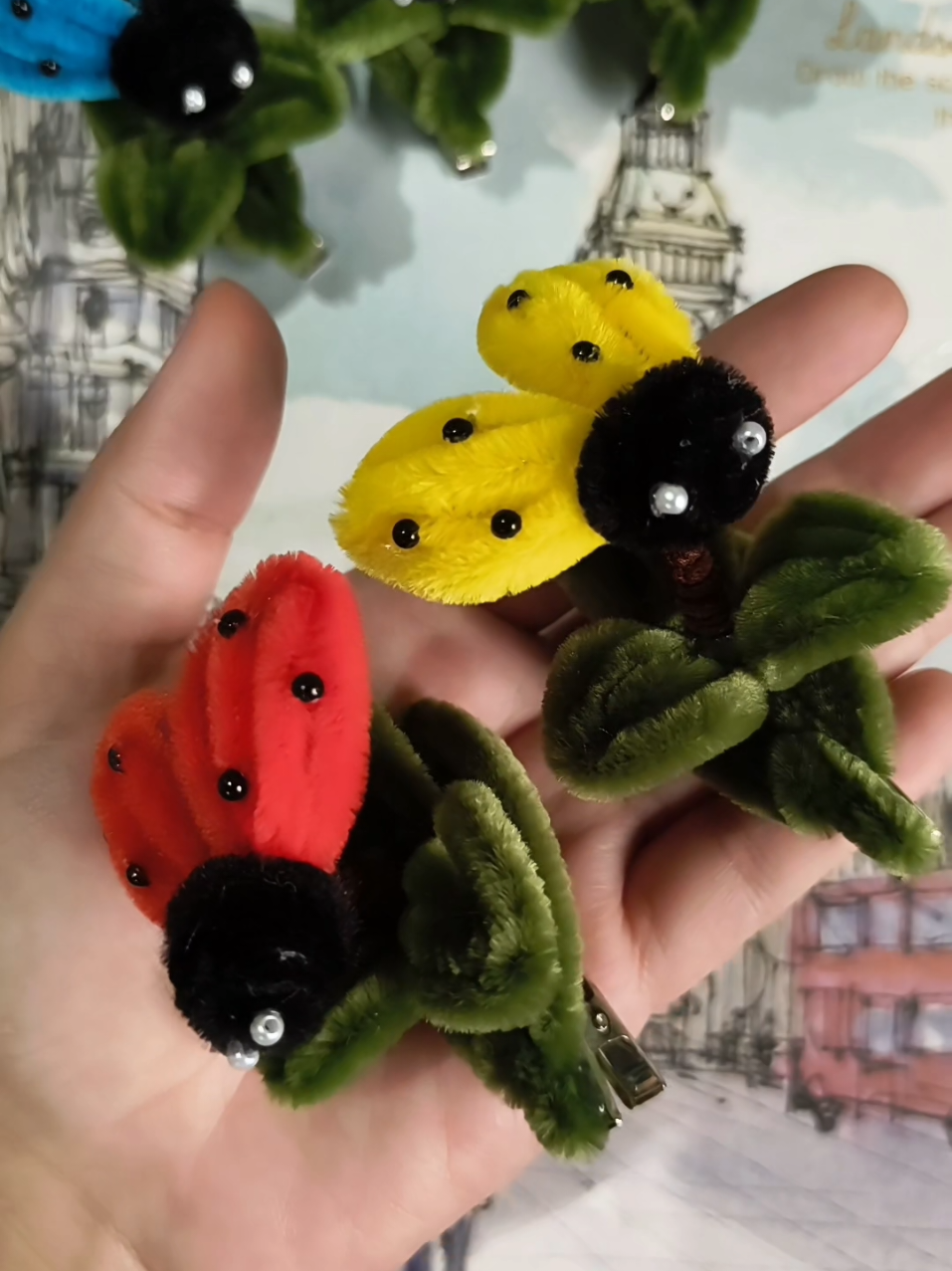 fuzzywire lady bug hairclip tutorial #fuzzywireladybug #fuzzywirehairclip #fuzzywiretutorial #diyhairclip #hairclip 