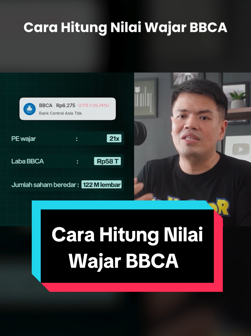Cara hitung nilai wajar BBCA #tipsinvestasi #investasipemula 