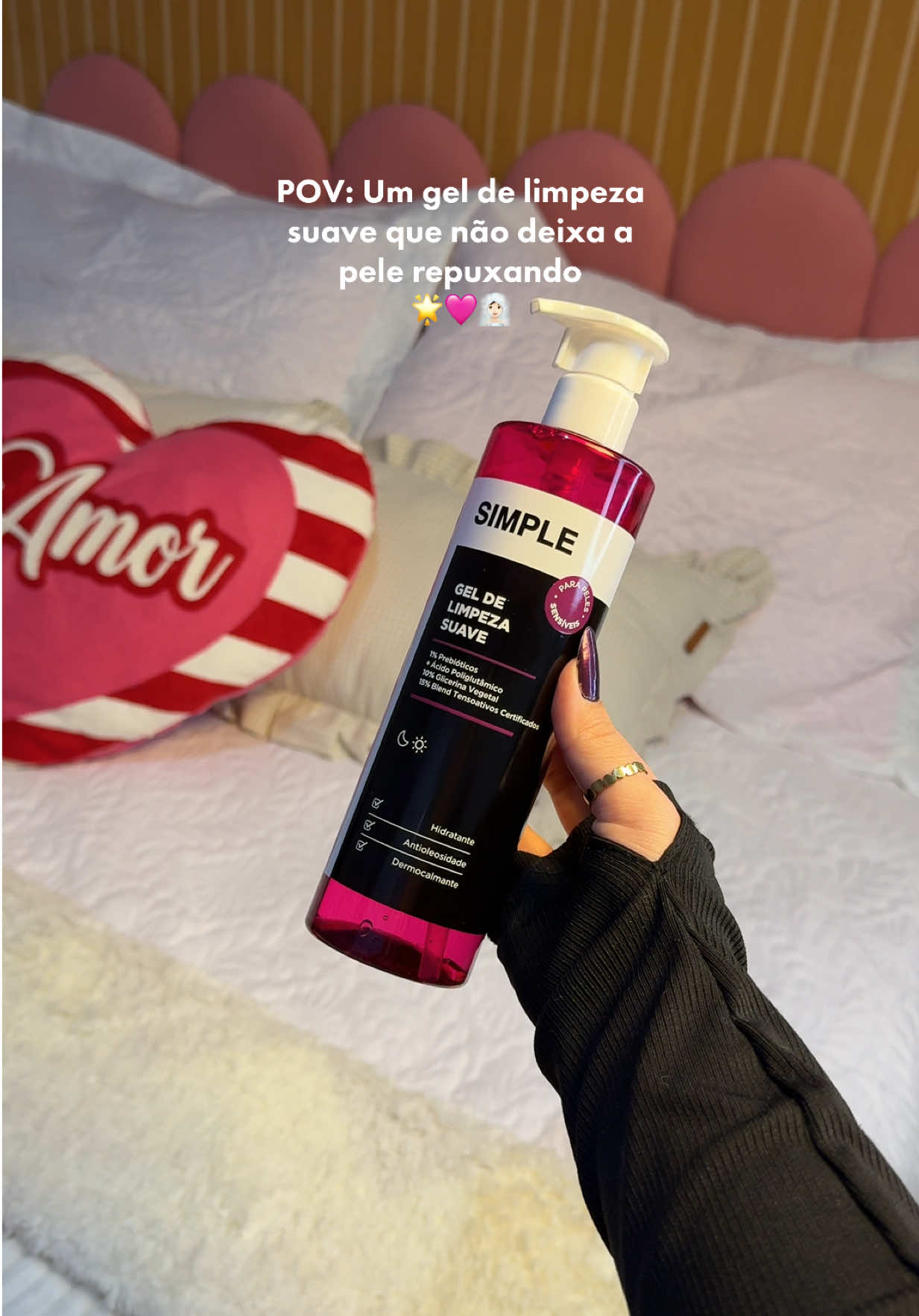Amo esse gel de limpeza✨🩷 @Simple Organic Beauty 🌟 #simpleorganic #skincare #beleza #sabonetefacial 