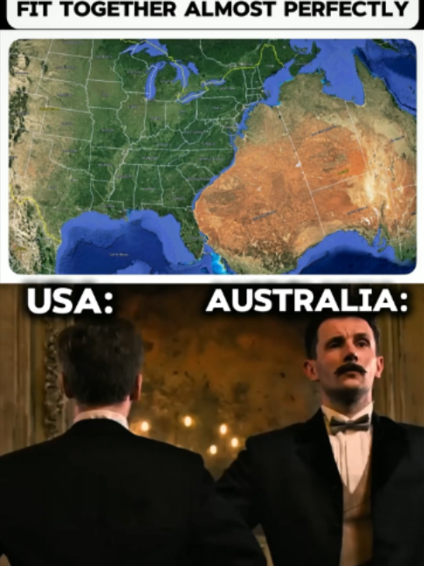 USA & Australia Fit Together PERFECTLY! 🤯 Mind Blowing Map⁉️🌍 #fyp #viral #foryou #tiktok