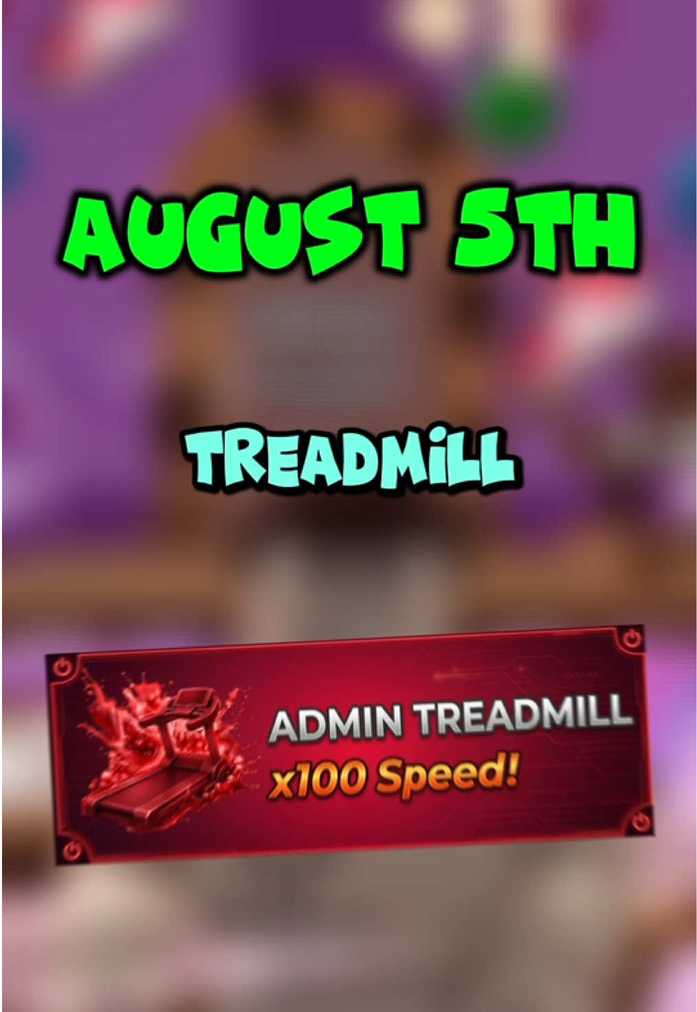 SERVER CRASH DROP: Claim Admin Treadmill & infinity traill NOW! 😱🏃‍♂️ #speedkeyboard #update #adminabuse #roblox 