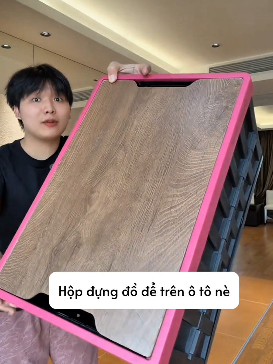 Hộp đựng đồ gập gọn trên oto nè. #xuhuong #tiemchihai #hopdungdo #hopdungdodanang 