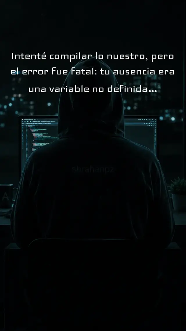 Cuando hasta el código entiende que sin ti nada corre…💻🖤 #programming #sadboy #compilandosentimientos  #devlife #abrahanpz
