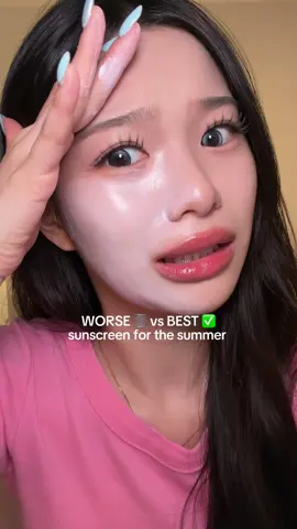WORSE vs BEST sunscreen for the summer because it’s time for you to throw that chalky ahh sunscreen OUT!  Matte sunscreen from @anua_global , more dets in their bio! #summersunscreen #summermakeup #sunscreenreview #makeuptips 