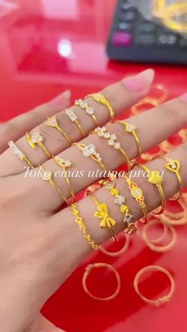 Cincin mulai dri ukuran 9-24 emas 16k#fyppppppppppppppppppppppp #perhiasanemas #jagkauanluas 
