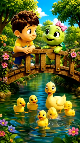 🦆👦Los patitos en el agua con Toni y Tina 🐢🌷| Canciones infantiles | Sonrisas Mágicas Kid#AnimaciónInfantil #InfantilEnEspañol #SonrisasMágicasKids #AprenderAnimales #JuegosInfantiles #DiversiónInfantil 