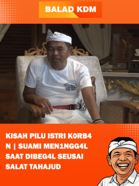 Kisah memilukan menimpa seorang suami yang menjadi korban pembegalan brutal di area kebun tebu seusai menunaikan salat tahajud dan hendak mencari rezeki. Sang istri bersama rekannya mendatangi Kang Dedi Mulyadi demi menuntut keadilan atas kepergian almarhum yang meninggalkan dua anak yang masih kecil. Mendengar ketidakadilan ini, Kang Dedi tidak tinggal diam. Beliau langsung bergerak menelpon pihak kepolisian untuk mengusut tuntas para pelaku pembegalan. Tak hanya itu, Kang Dedi juga memberikan bantuan senilai Rp60 juta serta menjamin biaya pendidikan anak almarhum. #KangDediMulyadi #KDM #Begal #KisahPilu #Keadilan #DediMulyadi #Subang #KasusBegal #SalatTahajud #KisahInspiratif #ViralIndonesia #BeritaViral #Kemanusiaan #BantuanKDM #InfoKejahatan #KeadilanUntukKorban #KDMChannel #TrukBegal #KisahHaru #FYP