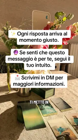 ✨ Ogni risposta arriva al momento giusto. 🔮 Se senti che questo messaggio è per te, seguì il tuo intuito. 📩 Scrivimi in DM per maggiori informazioni. #Spiritualità #Energia #Consulto #Italia #PerTe 
