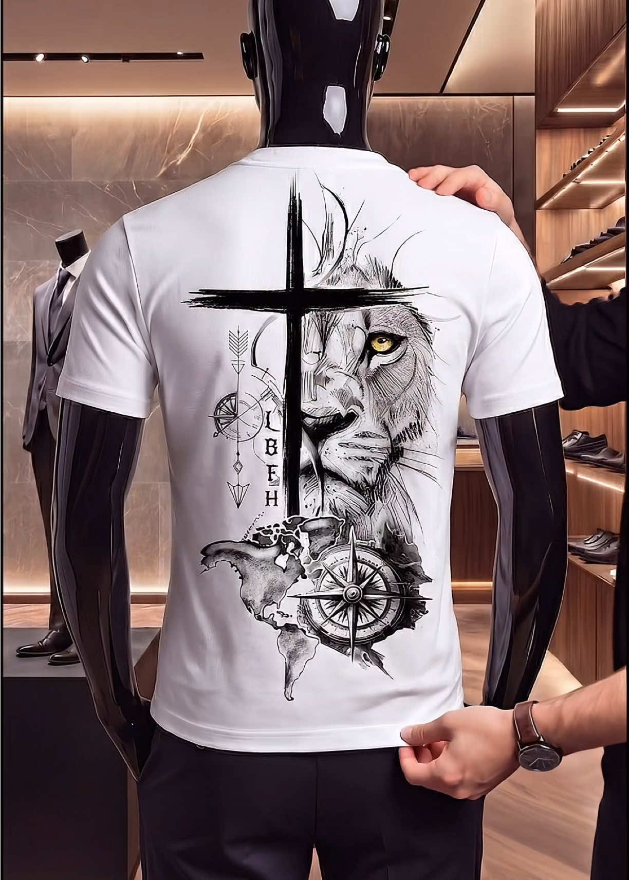 Camisa cristã - Leão de Judah 🦁☦️ #modamasculina #camisetas #cristao 