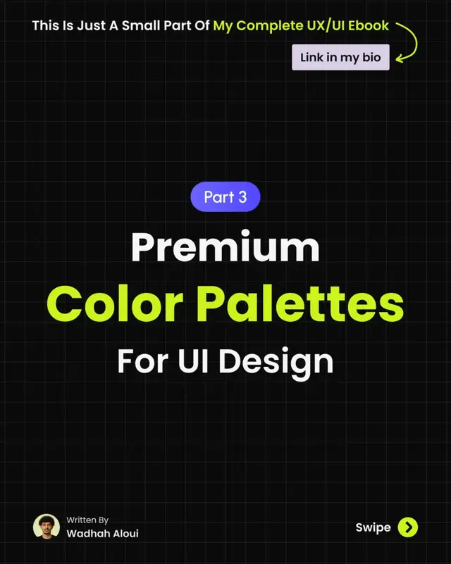 Want to dive deeper into UX Design? Grab my Ebook: Link in my bio! #webdesign #colors #ui #ux #uidesigner 