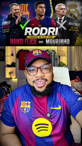 Rodri choose Hansi Flick beautiful football over Mourinho  ##barca##madrid