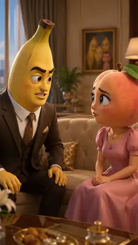 Apple betrayed Peach! #aifruitstories #ai #aifruit #apple #peach 